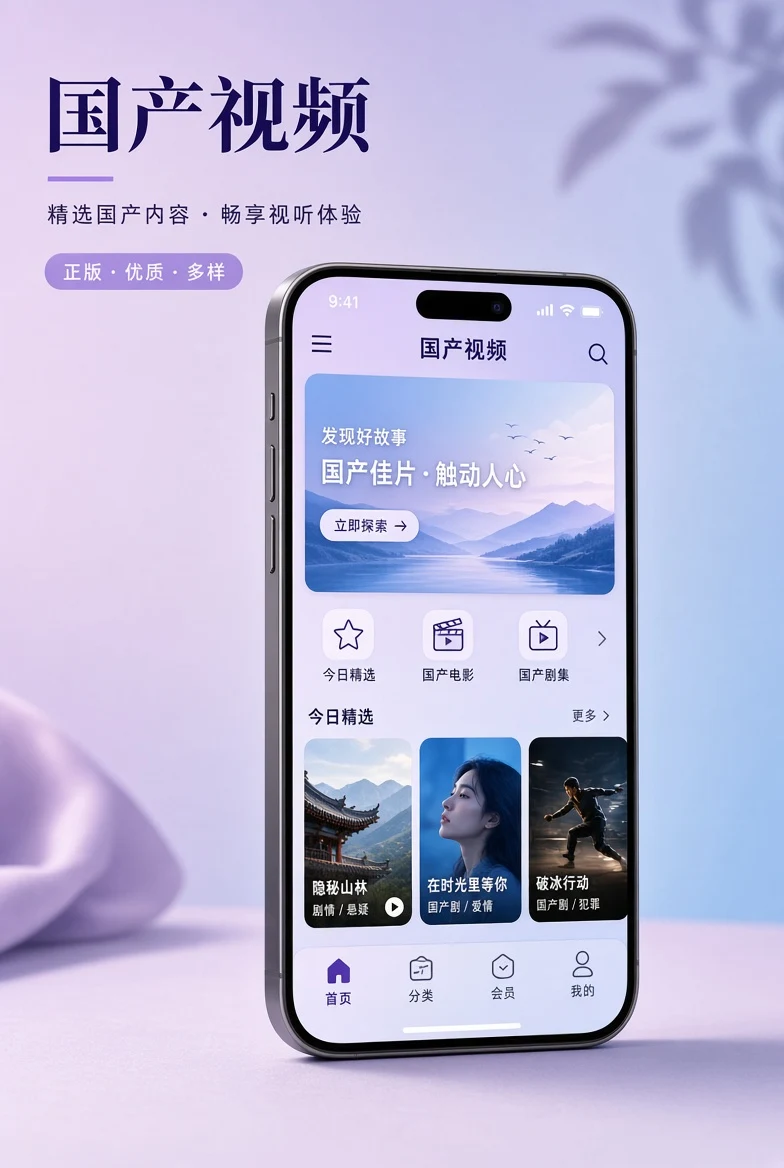 国产视频APP界面示意